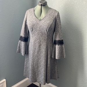 Elle v neck flare dress